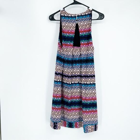 NWT Trina Turk Multicolor Geometric Print Dress Mini Casual Size 10 - Picture 3 of 8